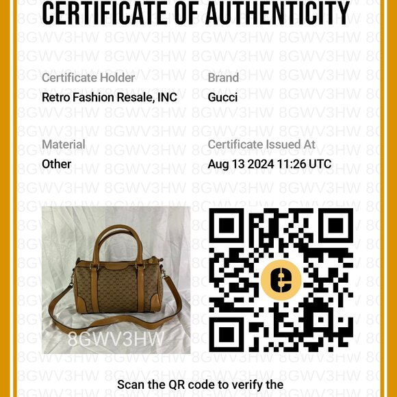 70's GUCCI Beige Canvas Tan Leather Micro GG Monogram Satchel Made in Italy - Picture 2 of 15